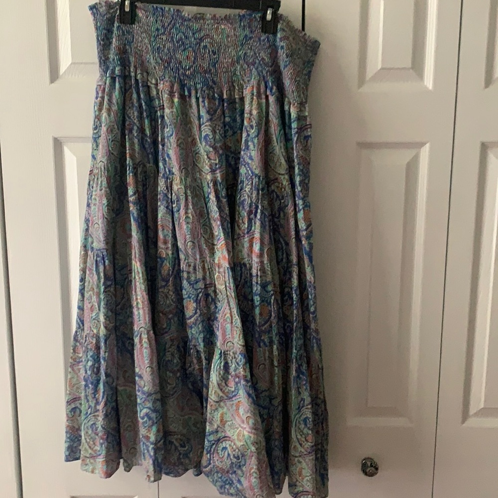 Ralph Lauren boho light summer skirt tiered